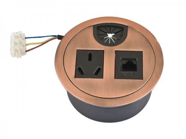 科桌桌面穿線盒，桌面插座KZ-011（兩色可選）