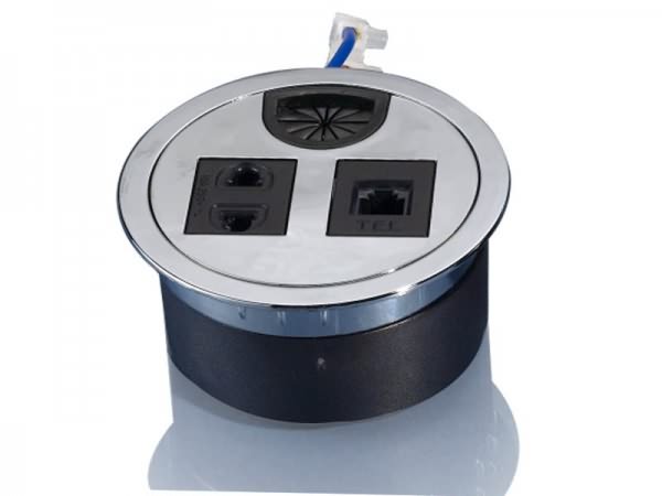 科桌桌面穿線盒，桌面插座KZ-010（兩色可選）